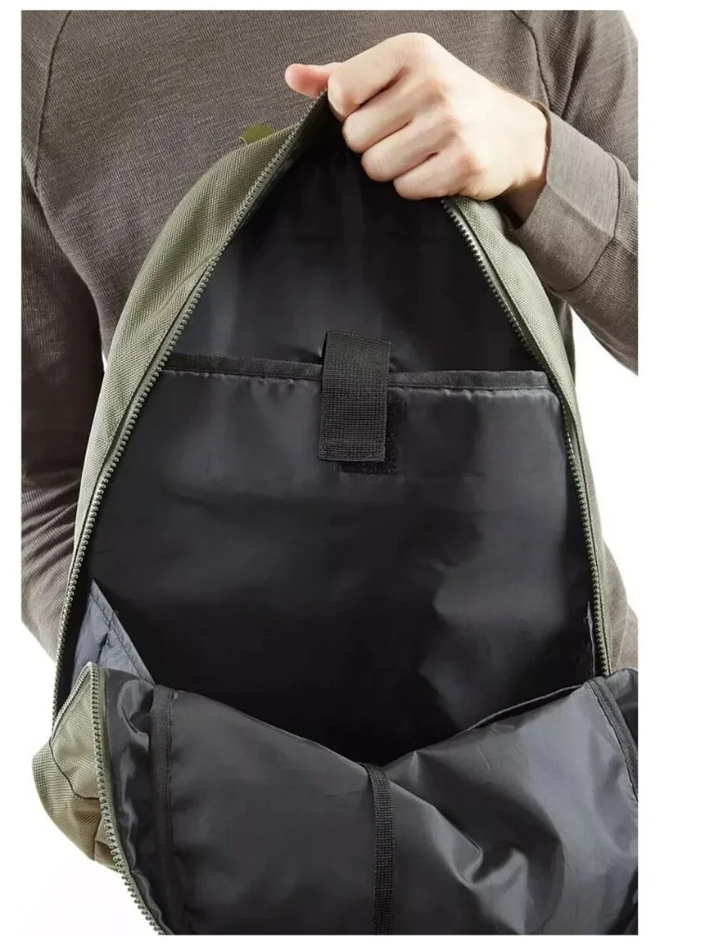 PX Men's Mike Polyester Backpack, Olive Green, One Size